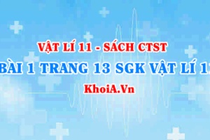 Bài 1 trang 13 SGK Vật lí 11 Chân trời sáng tạo